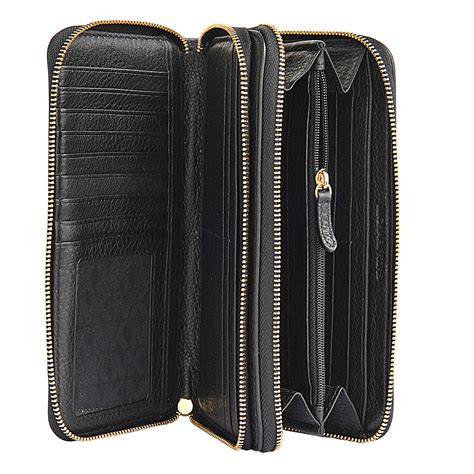 michael kors double zipper wallet.